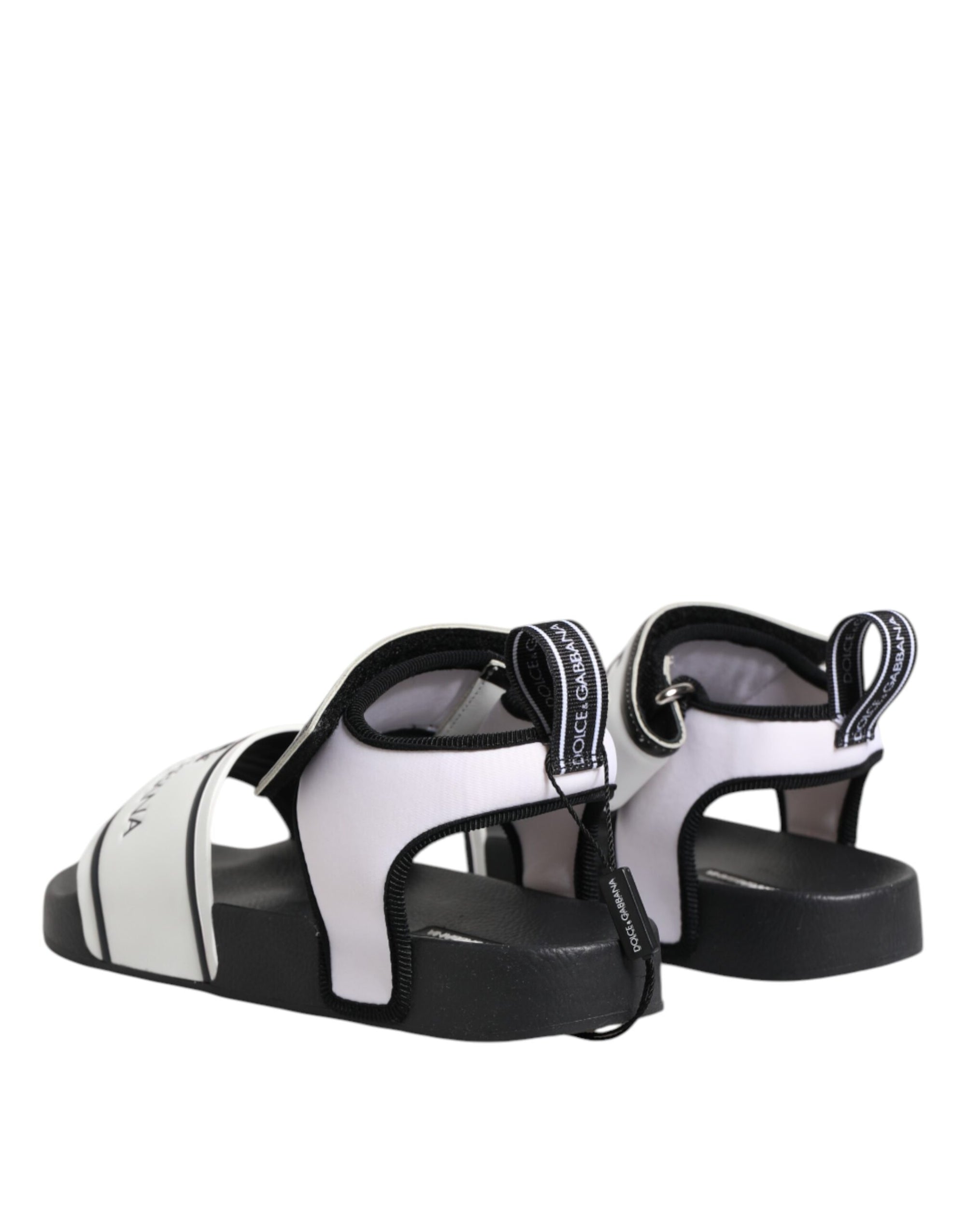 Dolce & Gabbana Black White DG Logo Slides Sandals Shoes