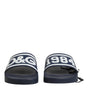 Dolce &amp; Gabbana Blue DG Logo Slides Sandals Beachwear Shoes