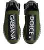 Dolce & Gabbana Green Black Slip On Sorrento Sneakers Shoes