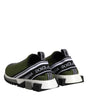 Dolce & Gabbana Green Black Slip On Sorrento Sneakers Shoes