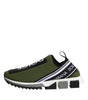 Dolce & Gabbana Green Black Slip On Sorrento Sneakers Shoes