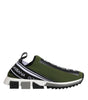 Dolce & Gabbana Green Black Slip On Sorrento Sneakers Shoes