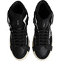 Dolce & Gabbana Black Leather High Top Logo Men Sneakers Shoes