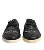Baskets basses Dolce &amp; Gabbana en cuir noir avec couronne d'abeille