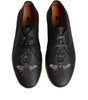 Baskets basses Dolce &amp; Gabbana en cuir noir avec couronne d'abeille