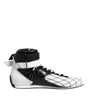 Dolce & Gabbana Black White Leather High Top Sneakers Shoes