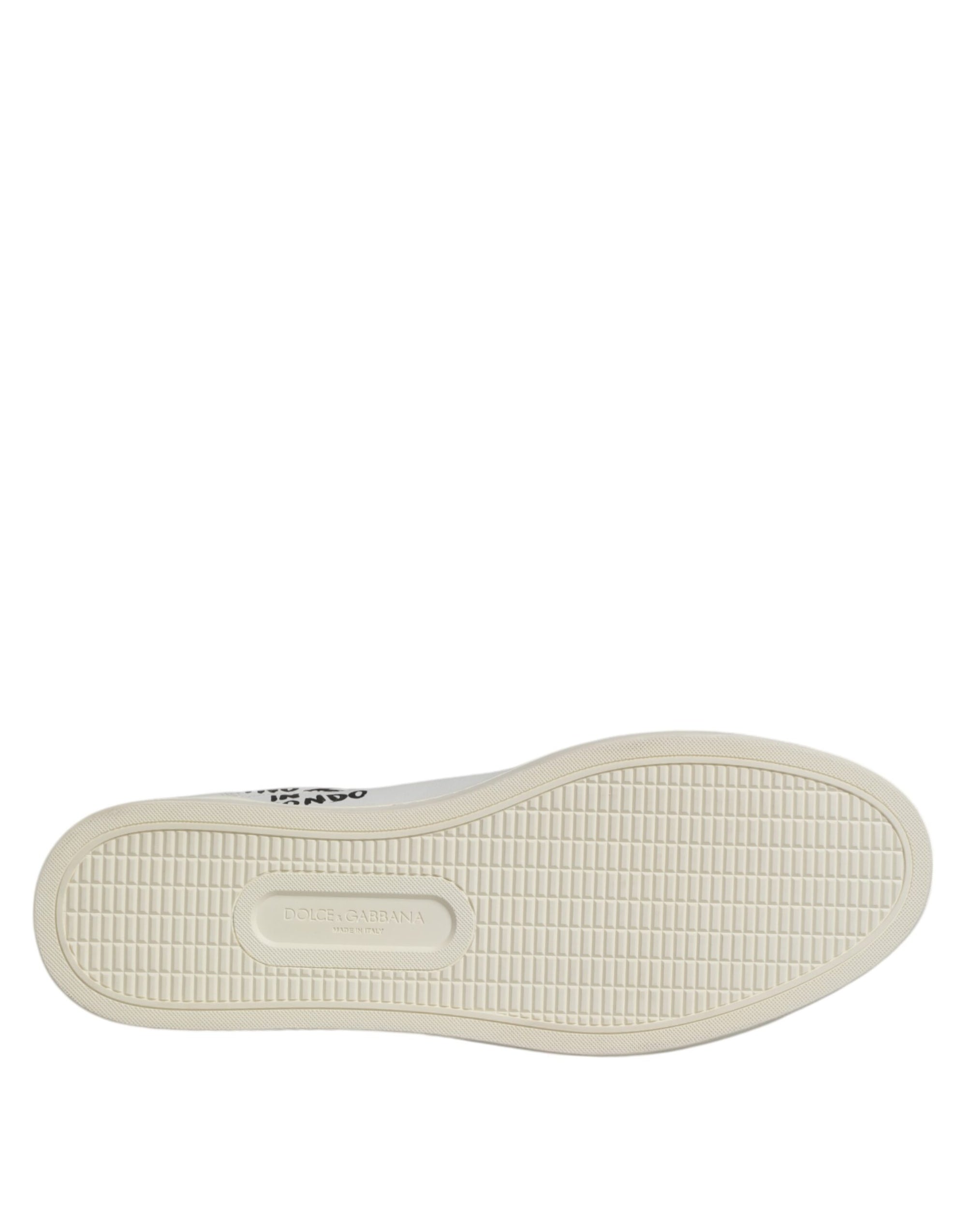 Dolce & Gabbana White London Calf Leather Men Sneakers Shoes