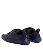 Dolce & Gabbana Dark Blue Leather Low Top Men Sneakers Shoes