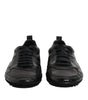 Dolce & Gabbana Black Exotic Leather Low Top Sneakers Shoes