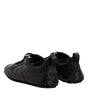 Dolce & Gabbana Black Exotic Leather Low Top Sneakers Shoes