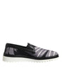 Dolce & Gabbana Black Tropical Slip On Men Sneakers Shoes