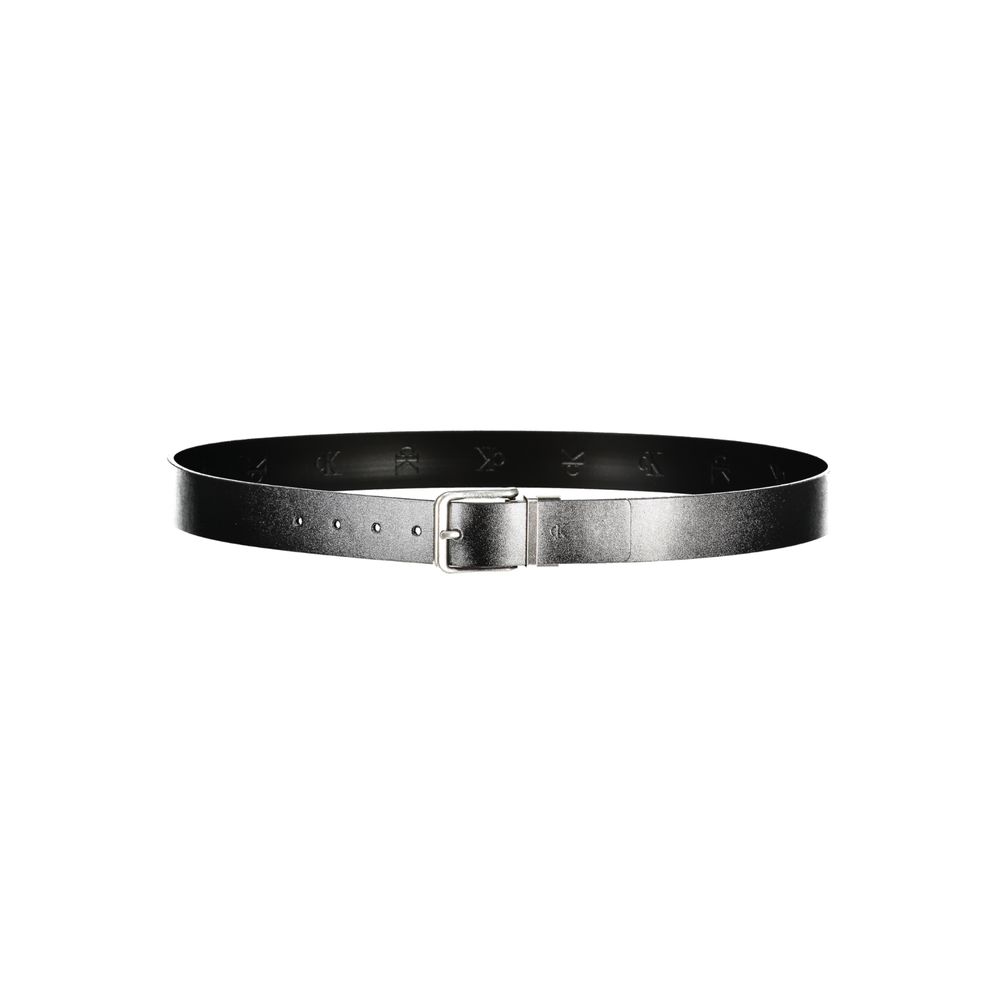 Ceinture en cuir noir Calvin Klein pour homme