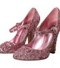Escarpins Mary Jane à paillettes roses Dolce &amp; Gabbana à talons hauts