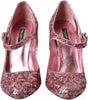 Escarpins Mary Jane à paillettes roses Dolce &amp; Gabbana à talons hauts
