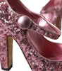 Escarpins Mary Jane à paillettes roses Dolce &amp; Gabbana à talons hauts