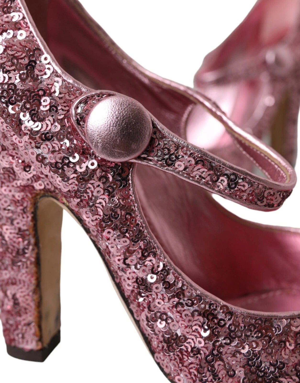 Escarpins Mary Jane à paillettes roses Dolce &amp; Gabbana à talons hauts