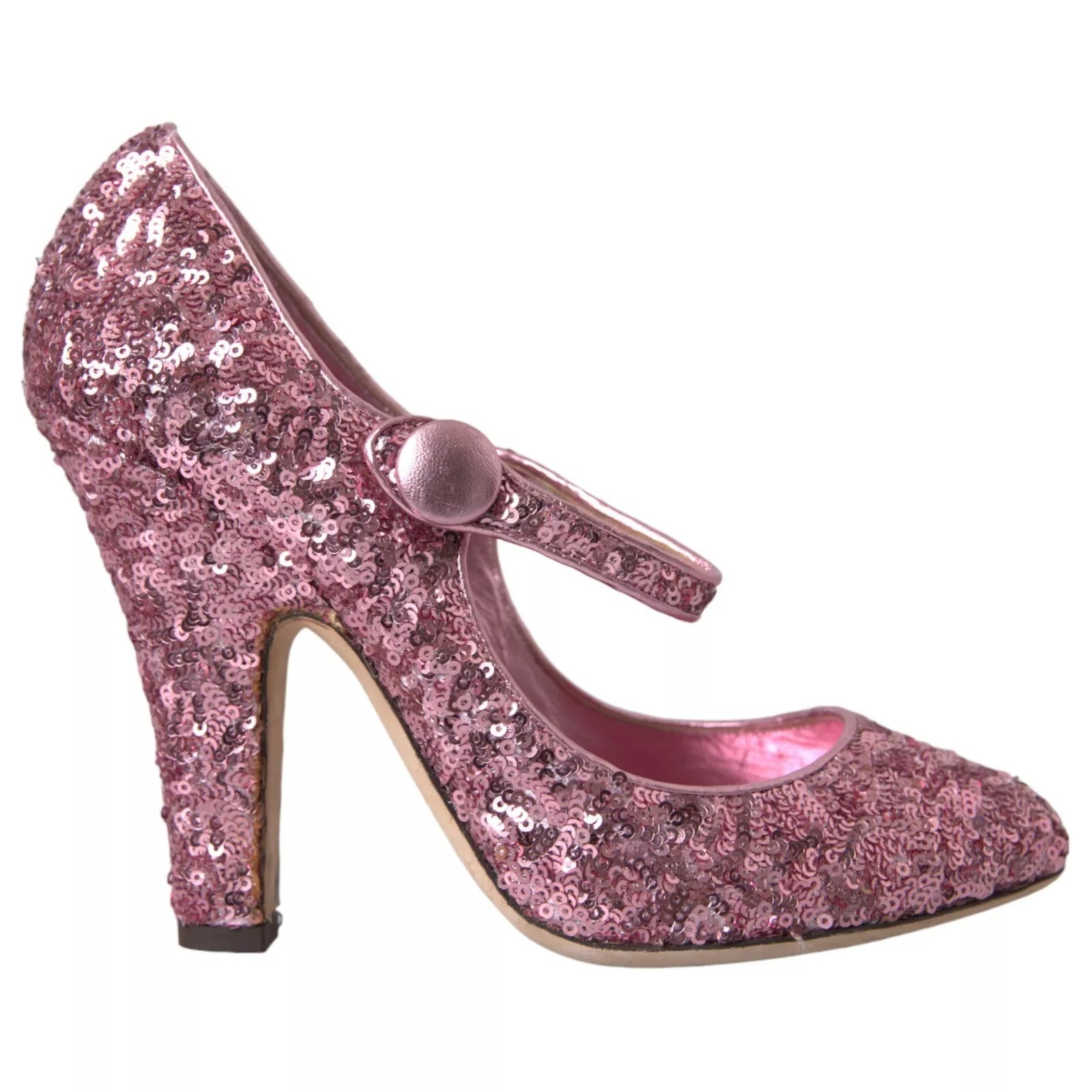 Escarpins Mary Jane à paillettes roses Dolce &amp; Gabbana à talons hauts
