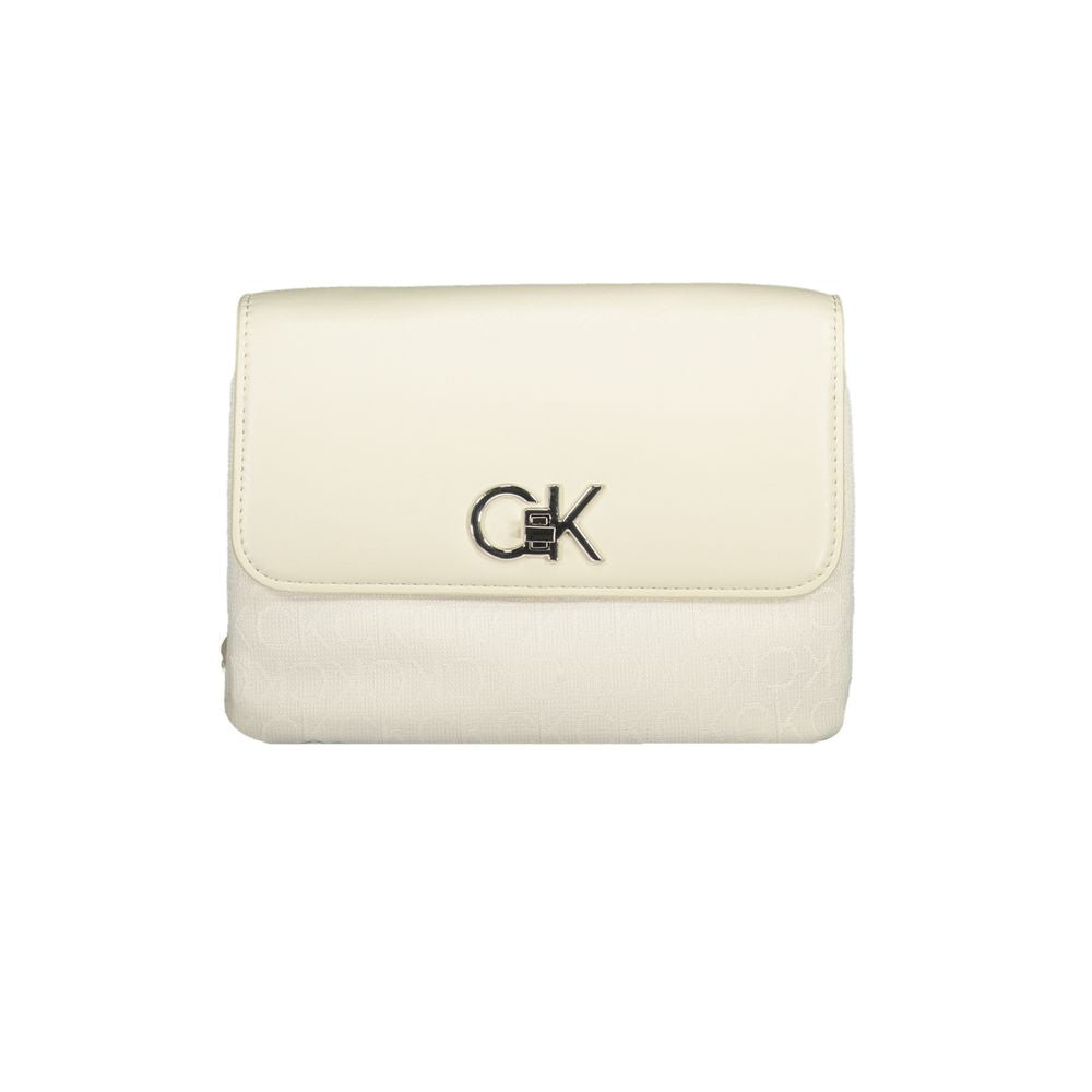 Sac à main en polyester beige Calvin Klein
