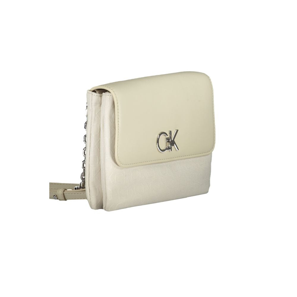 Sac à main en polyester beige Calvin Klein