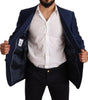 Dolce & Gabbana Blue MARTINI Wool Slim Fit Coat Blazer