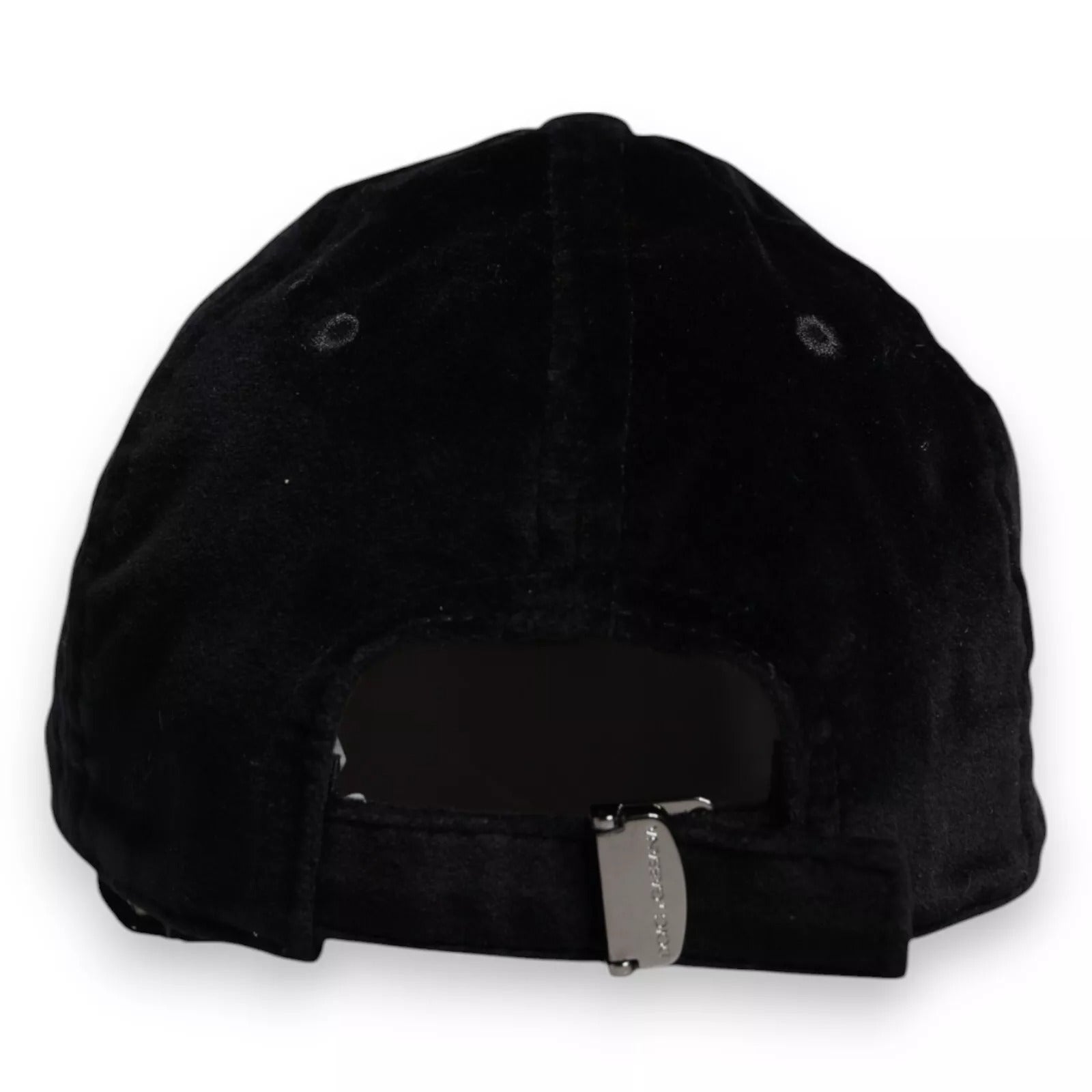 Casquette de baseball 6 panneaux en coton noir Dolce &amp; Gabbana