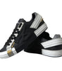 Dolce & Gabbana Black Leather Low Top Sneakers Portofino Shoes
