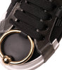 Dolce & Gabbana Black Leather Low Top Sneakers Portofino Shoes