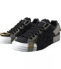 Dolce & Gabbana Black Leather Low Top Sneakers Portofino Shoes