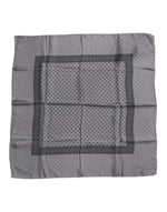 Foulard carré en soie à pois gris Dolce & Gabbana pour homme