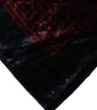 Dolce & Gabbana Black Red Viscose Square Men Foulard Scarf