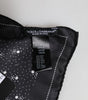 Dolce & Gabbana Black White Printed Square Men Foulard Scarf
