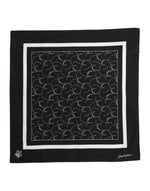 Dolce & Gabbana Black White Printed Square Foulard Scarf