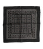 Dolce & Gabbana Black Silk Printed Square Men Foulard Scarf