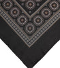 Dolce & Gabbana Black Silk Printed Square Men Foulard Scarf