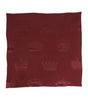 Dolce & Gabbana Maroon Silk Crown Square Men Foulard Scarf