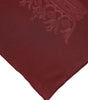 Dolce & Gabbana Maroon Silk Crown Square Men Foulard Scarf