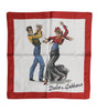 Dolce & Gabbana White Printed Silk Square Men Foulard Scarf