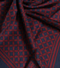 Dolce & Gabbana Red Blue Printed Silk Square Men Foulard Scarf