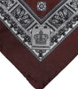 Dolce & Gabbana Bordeaux Bandana Silk Square Handkerchief Scarf