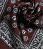Dolce & Gabbana Bordeaux Bandana Silk Square Handkerchief Scarf