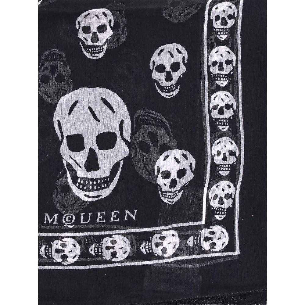 Foulard en soie à tête de mort Alexander McQueen