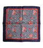 Dolce & Gabbana Multicolor Seashells Square Men Foulard Scarf