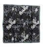 Dolce & Gabbana Black Floral Print Silk Square Foulard Scarf