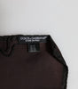 Dolce & Gabbana Brown DG Crown Silk Square Men Foulard Scarf