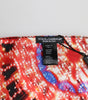 Dolce & Gabbana Black Multicolor Print Square Foulard Scarf
