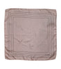 Dolce & Gabbana Beige Dotted Silk Square Men Foulard Scarf