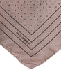 Dolce & Gabbana Beige Dotted Silk Square Men Foulard Scarf