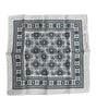 Foulard carré en soie imprimé blanc et vert Dolce &amp; Gabbana