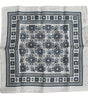 Foulard carré en soie imprimé blanc et vert Dolce &amp; Gabbana