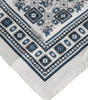 Foulard carré en soie imprimé blanc et vert Dolce &amp; Gabbana